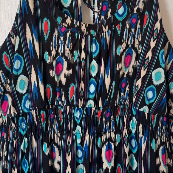 HALTER DRESS MOSSIMO. TIES ON BACK, ELASTIC WAIST, FLOWY RUFFLED HEM. BOHO. NWT - Picture 7 of 14